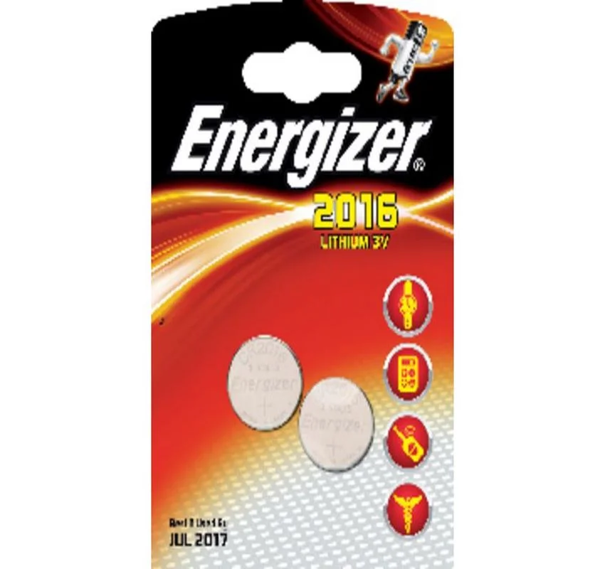 Blister 2 Pilas de Frasco Modelo Cr2016 Energizer E301021901