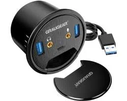 Hub de mesa Graugear Usb 3.0 com porta de áudio e.