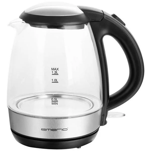 Emerio Wasserkocher, 1.2l, Glas, Bpa-Frei