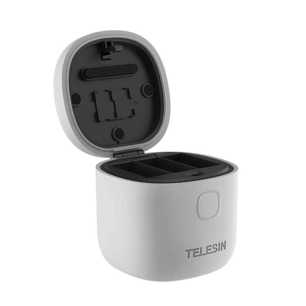 Carregador Telesin com três ranhuras, à prova de .
