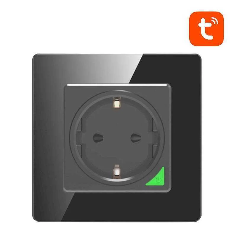 Smart Wifi Wall Socket Avatto N-Wot10-Eu-B Tuya (Black)