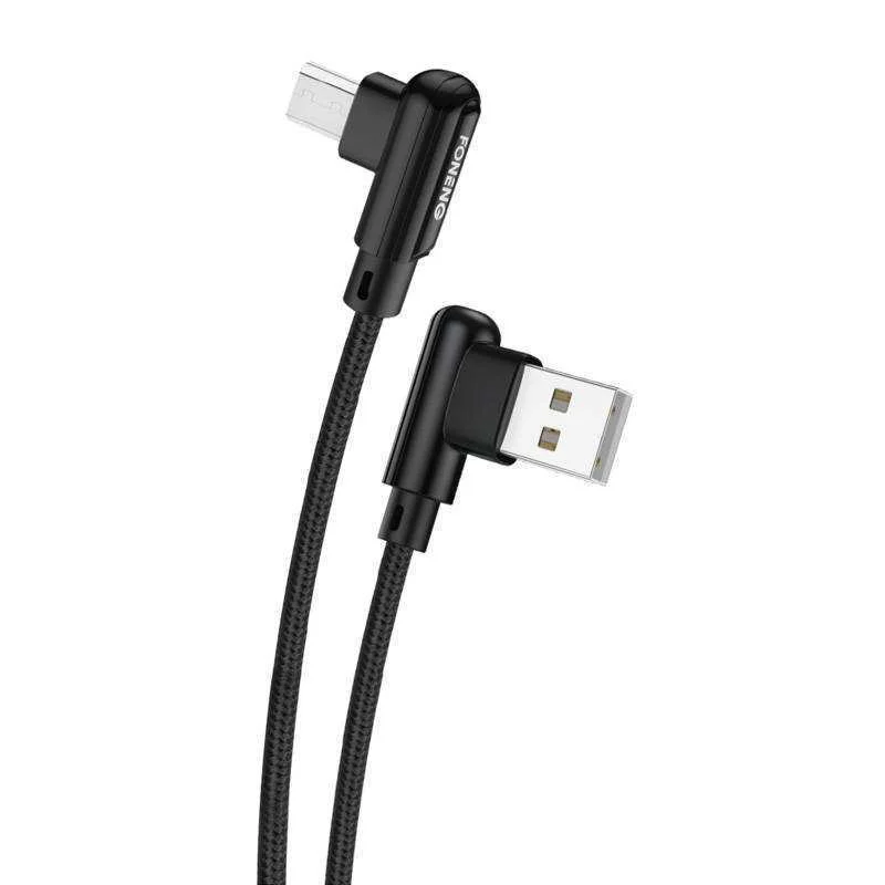 Foneng X70 Cabo Angular Usb para Micro Usb, 3a, 1 M Preto