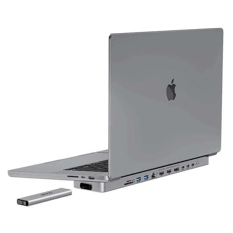 Dokovací Stanice / Rozbocovac Usb-C Pro Macbook Pro 13'' / 14'' Invzi Maghub 12v2 Se Zásobníkem SSD 