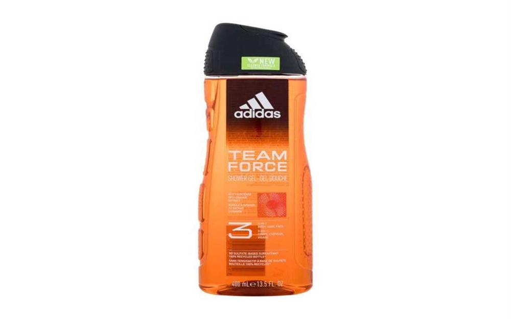 Gel de Duche Team Force Gel de Duche 3-Em-1 400ml
