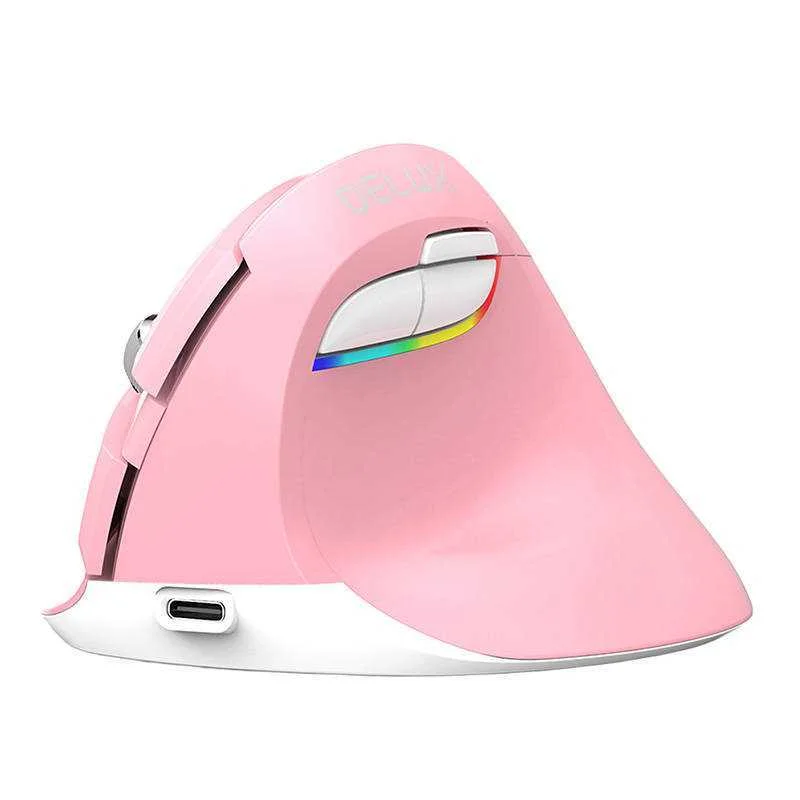 Bezdrátová Vertikální My Delux M618mini Db Bt+2.4g 2400dpi (Ruová)