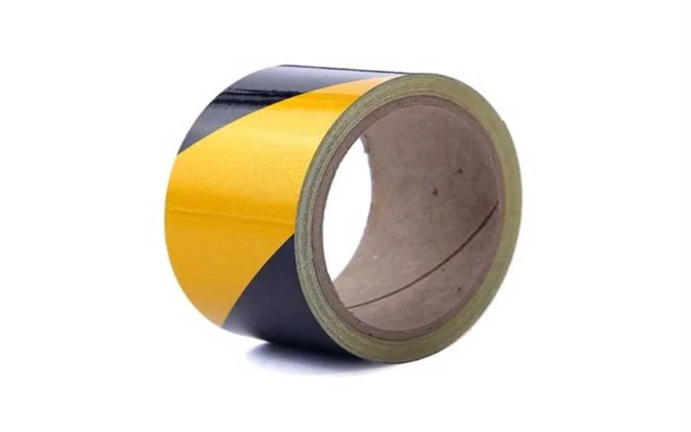 Fita Reflectora 5cm X 10m - Preto/Amarelo