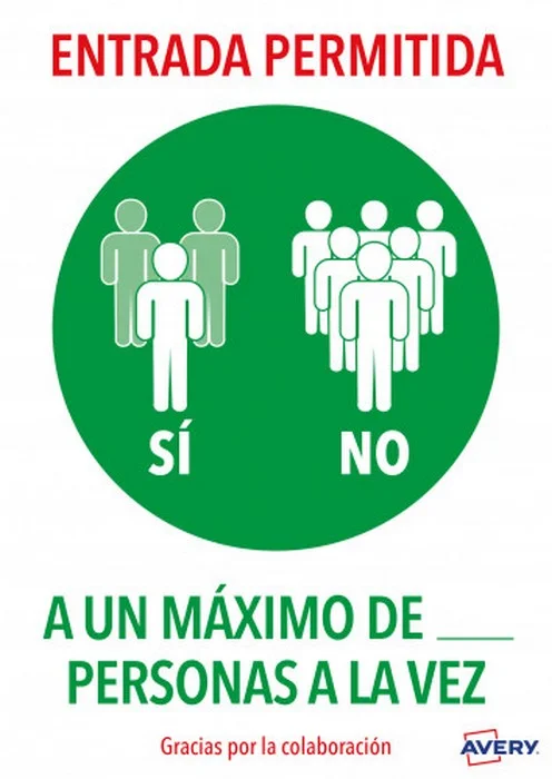 Señales Adhesivos Preimpreso  "Entrada Permitida".