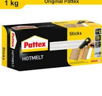Pattex Hot Sticks, Transparent, ° 11 Mm, 50 Sticks, 1kg,