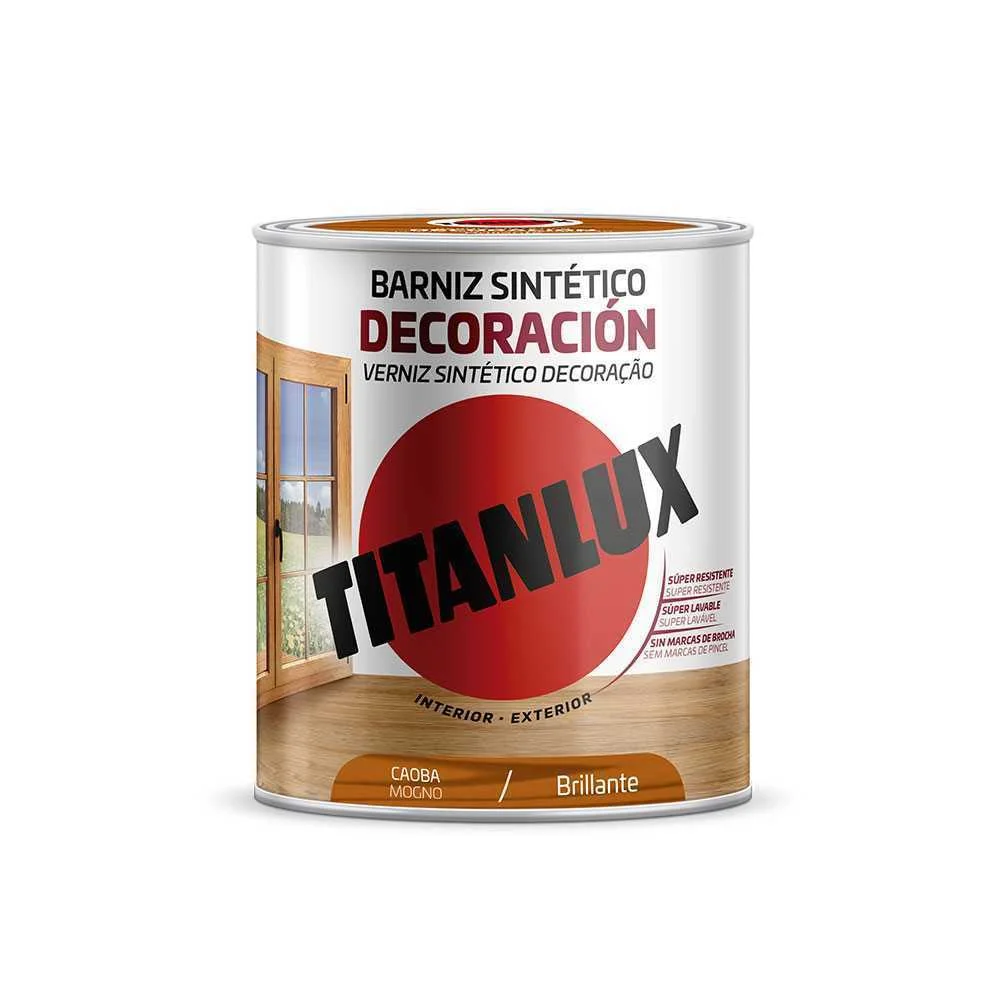 Verniz Sint&eacute;tico Decora&ccedil;&atilde;o Brilhante Caoba 250ml .