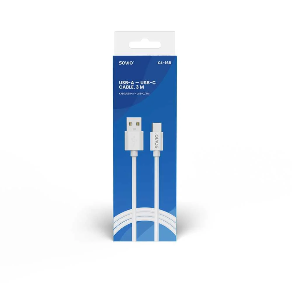 Cabo Usb 2 M Usb 2.0 Usb a - Usb C Branco Savio Cl-168