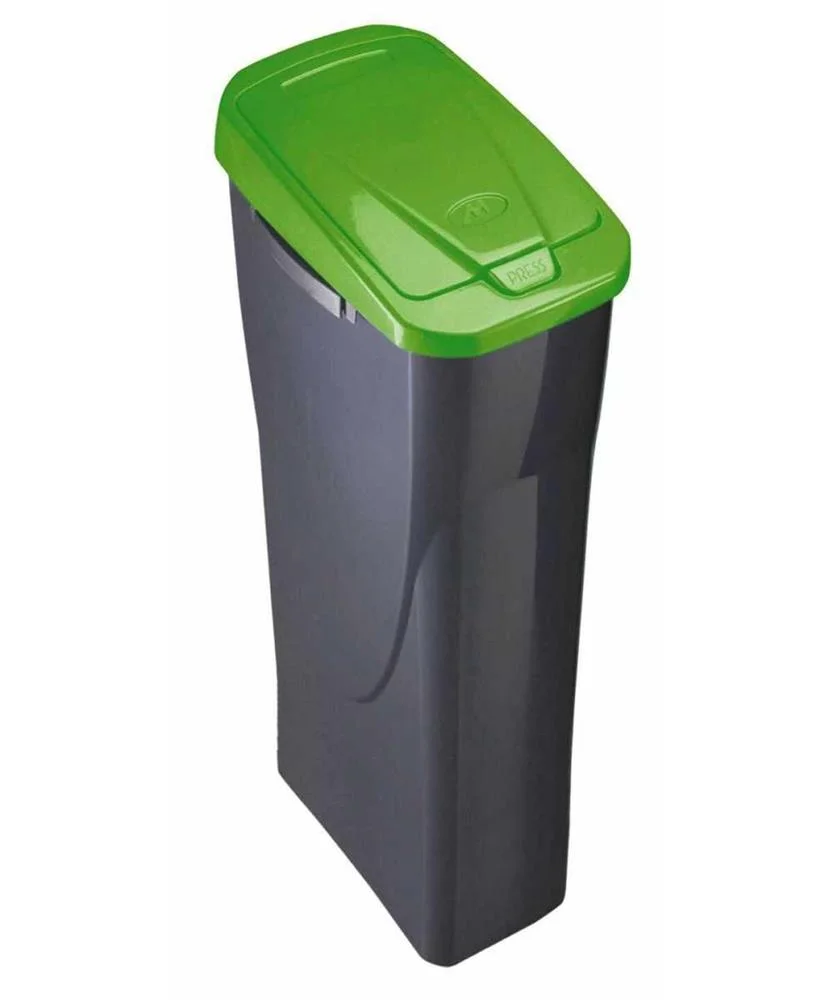 Balde de 25 Litros Ecobin com Tampa de Cor Verde .