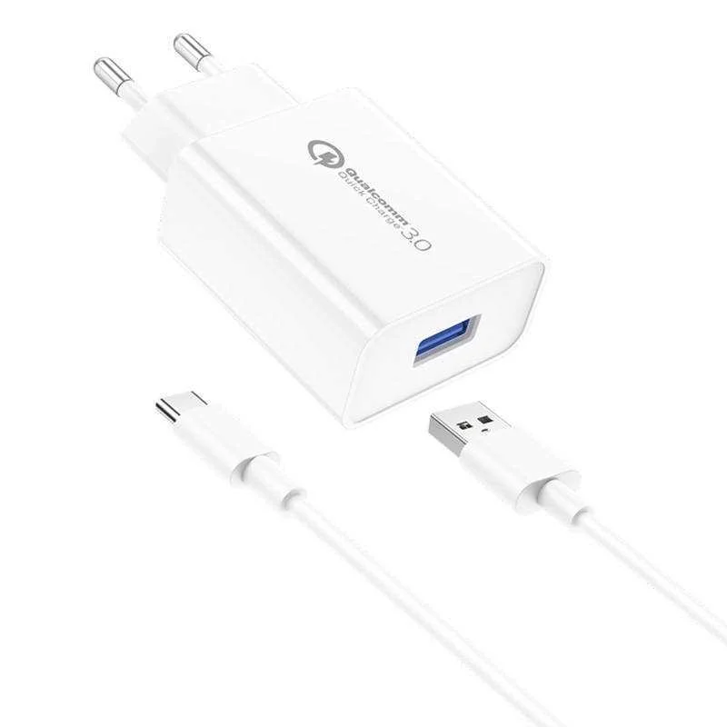 Foneng Eu13 Carregador de rede + Cabo Usb-C, 3a B.