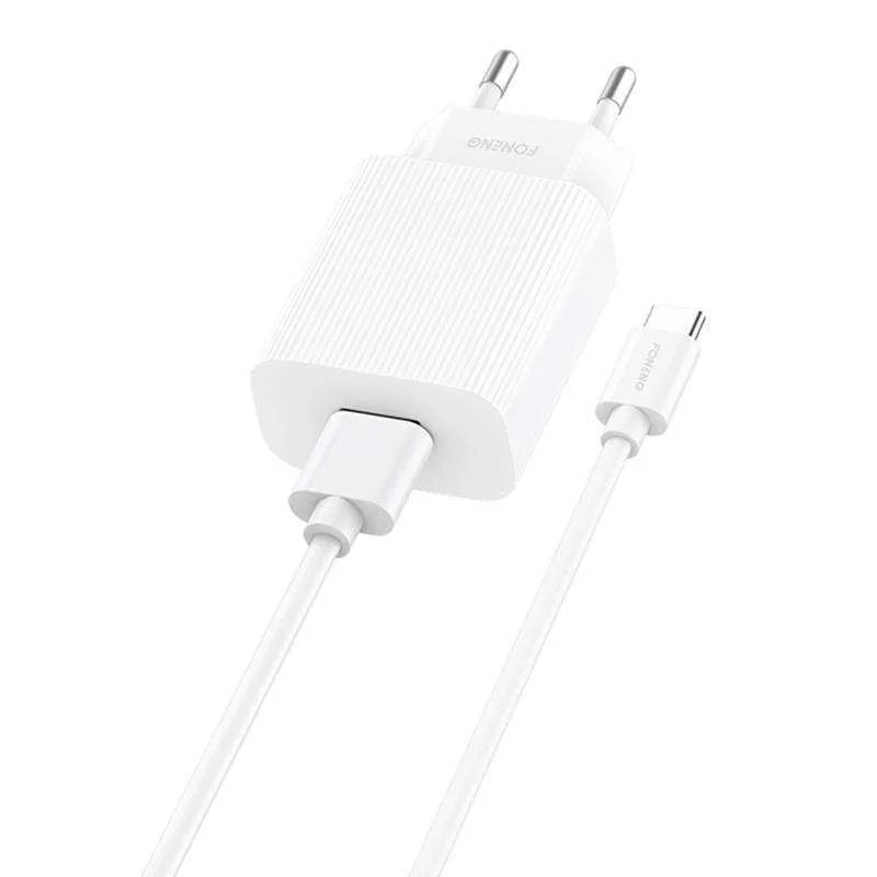 Rychlonabíjecka Foneng 1x Usb Eu28 Qc 3.0+ Kabel Usb Typu C
