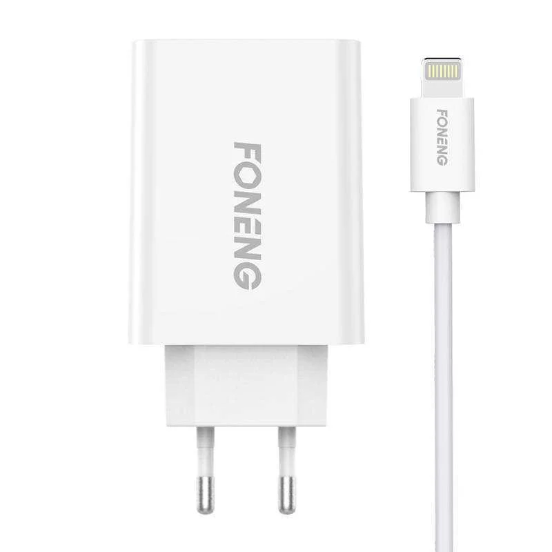 Rychlonabíjecka Foneng 1x Usb Eu43 + Kabel Usb Lightning