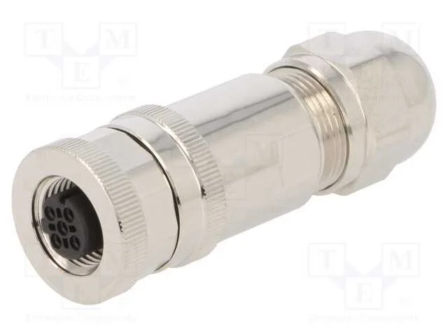 Ficha, M12, Pin: 4, Fêmea, Código D-Ethernet, com Cabo, Ip67, 250v