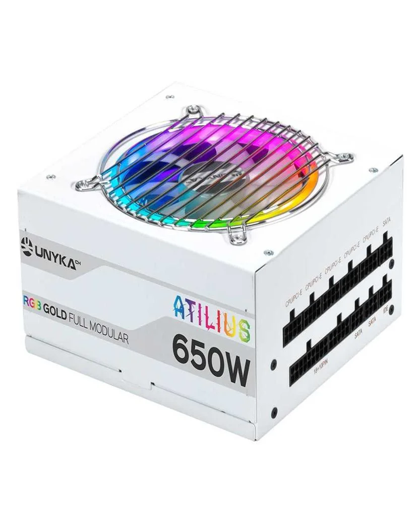 Unykach Atx Atilus RGB White 650w Fonte de Alimen.