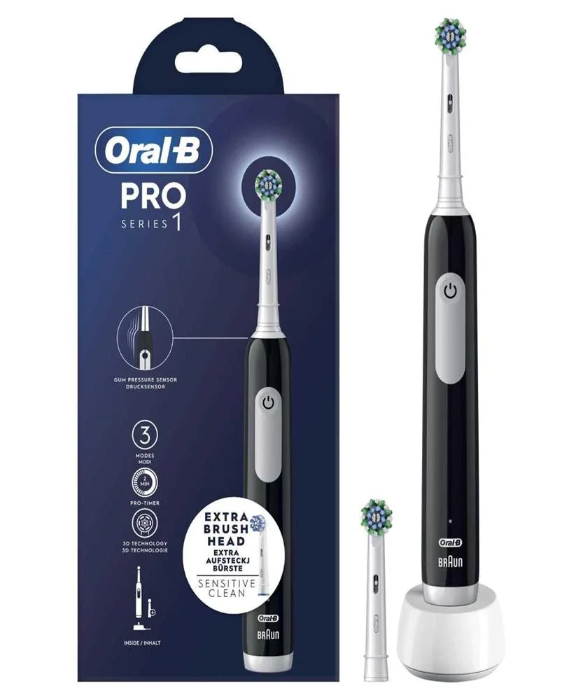 ORAL-B PRO SERIES 1 ADULTO ESCOVA OSCILANTE PRETO.