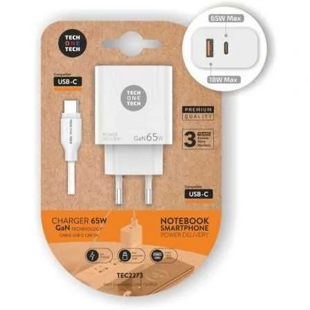 Cargador de Pared Tech One Tech Gan Pd Tec2273 / .