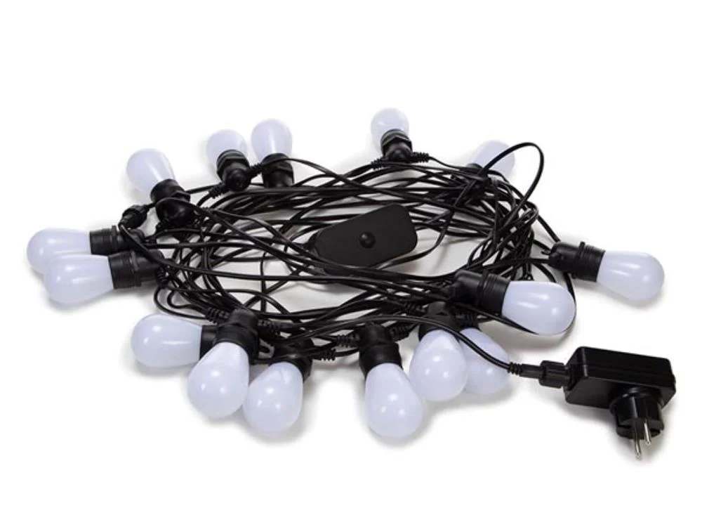 Led - 15 M - 15 Lampadas Brancas - Fio Preto - Inteligente