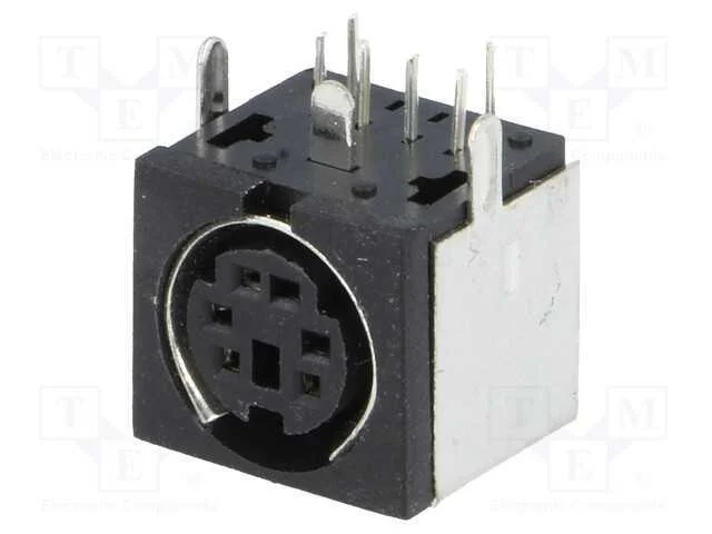 Tomada, Din Mini, Fêmea, Pin: 6, Blindadas, Tht, para Pcb, 100v, 1a