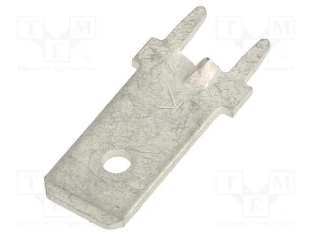 Conetor: plano, 6,4mm, 0,8mm, fêmea, THT, latão, .
