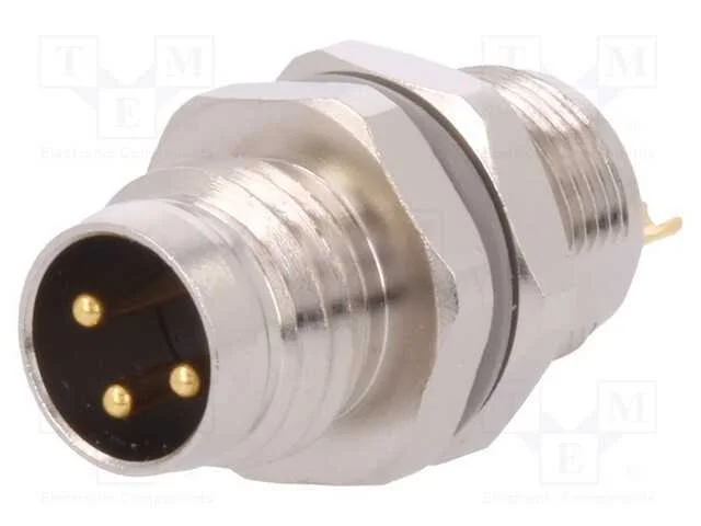 Conector: M8, Macho, Pin: 3, Não Blindados, Tomada, Ip67, 60v