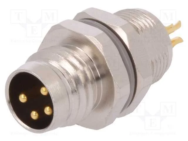 Conector: M8, macho, PIN: 4, n&atilde;o blindados, tomad.