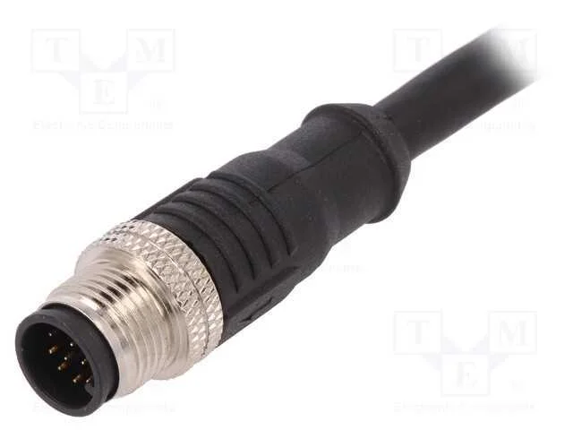Ficha, M12, Pin: 12, Macho, Código A-Devicenet / Canopen, Ip67, 30v
