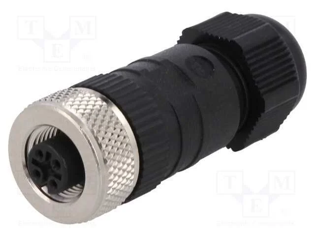 Ficha, M12, Pin: 5, Fêmea, Código A-Devicenet / Canopen, com Cabo