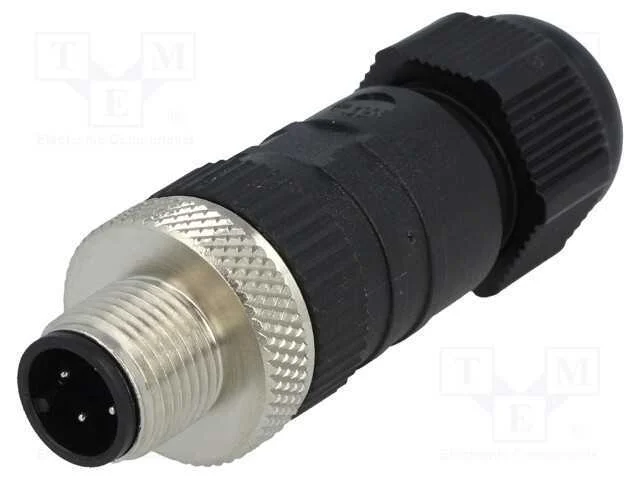 Ficha, M12, Pin: 4, Macho, Código A-Devicenet / Canopen, com Cabo