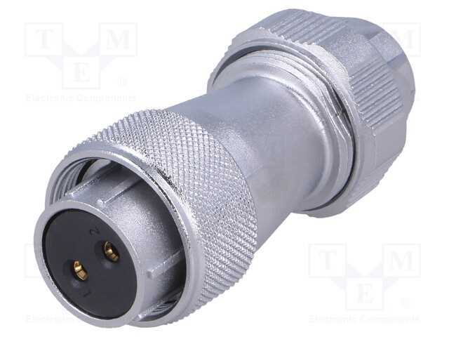 Ficha, WF20, fêmea, PIN: 2, IP67, 9÷10,5mm, 25A, .