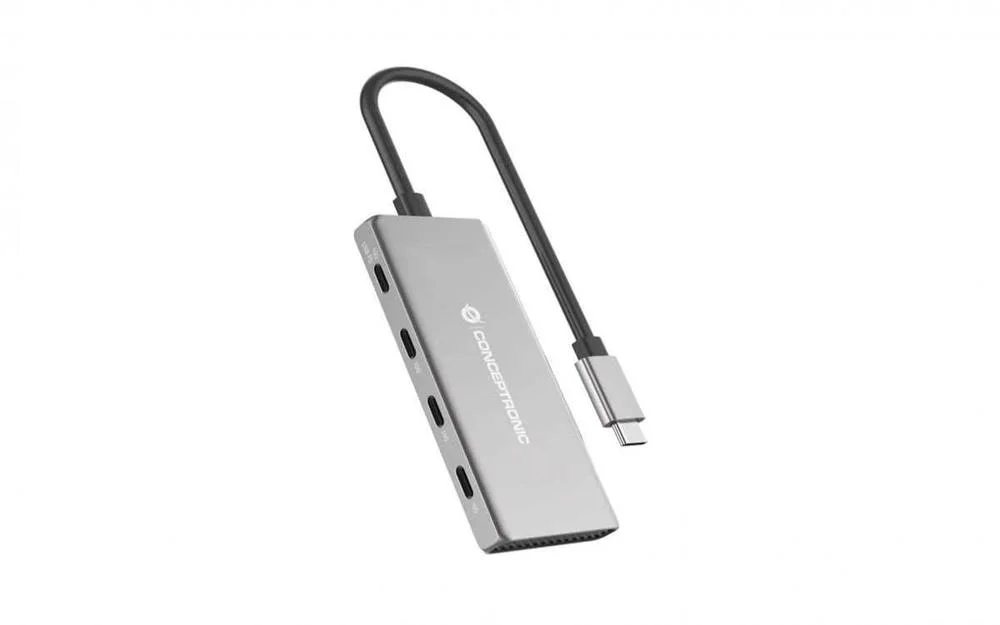 Conceptronic Dock Usb-C->4x Usb-C 100wpd O.Netzteil 0.25m Gr