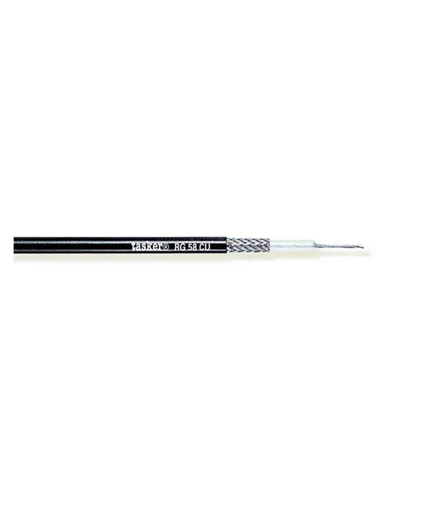 Cabo Coaxial em Bobina Rg58 5.0 Mm 100 M Preto