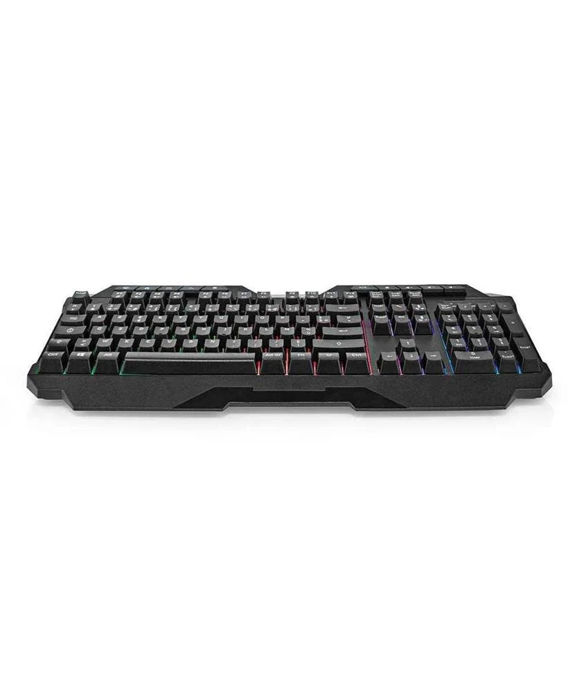 Teclado com Fios para Jogos  Usb Tipo a  Teclas de Membrana  LED  Azerty