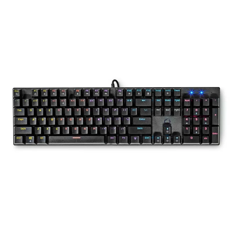 Teclado com Fios para Jogos  Usb Tipo a  Teclas Mecânicas  LED  Qwerty