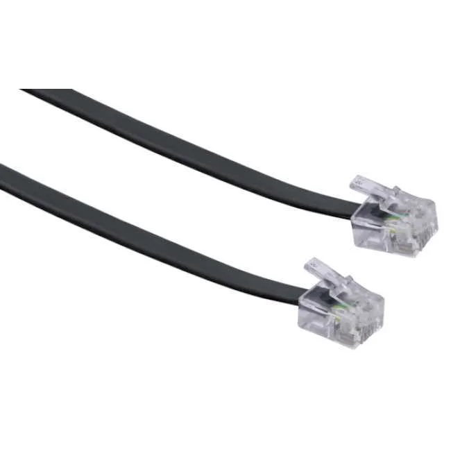 SCHWAIGER 6.0M RJ-11 - RJ-11 6 M PRETO
