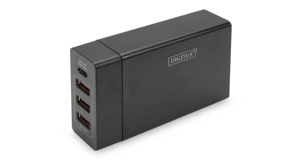 Digitus Ladegerät 72w  4 Port 3x Usb-A 1x Usb-C Schwarz