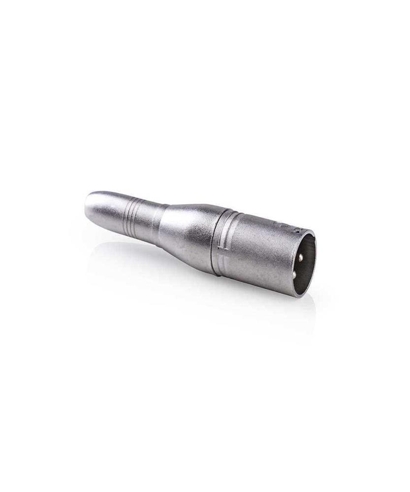 Adaptador Xlr Xlr Macho de 3 Pinos  6,35mm Feminino  Niquelado  Direto  Prata  10 Peças
