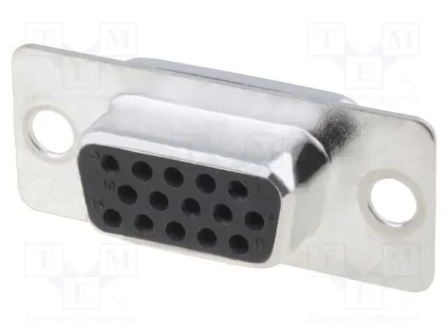 D-Sub Hd; Pin: 15; Ficha; Fêmea; com Cabo; Solda; 5a; 250v; 20mo