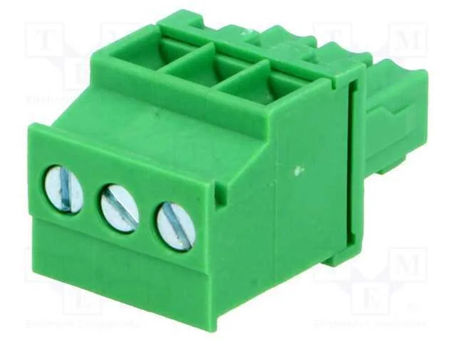 Bloco terminal separável, 3,5mm, faixas: 3, angul.