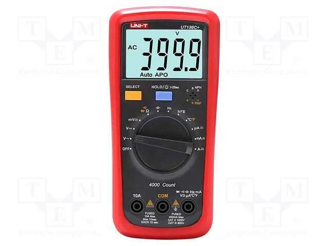 Mult&iacute;metro Digital; Lcd; (4000); Vdc: 400mv,4v,40v,400v,1kv