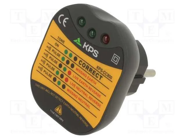 Verificador: Tomada de Rede; Díodos Led; 50÷60hz; 230vac
