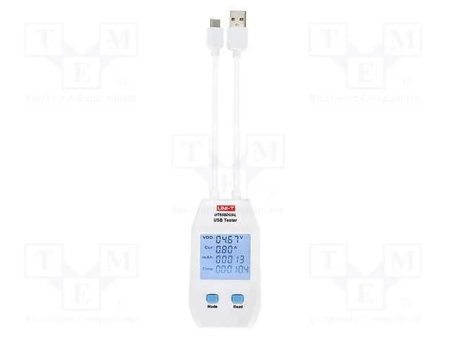 Verificador: Tomadas Usb; Lcd; Vdc: 4÷24v; 10mvdc; I Dc: 50ma÷5a