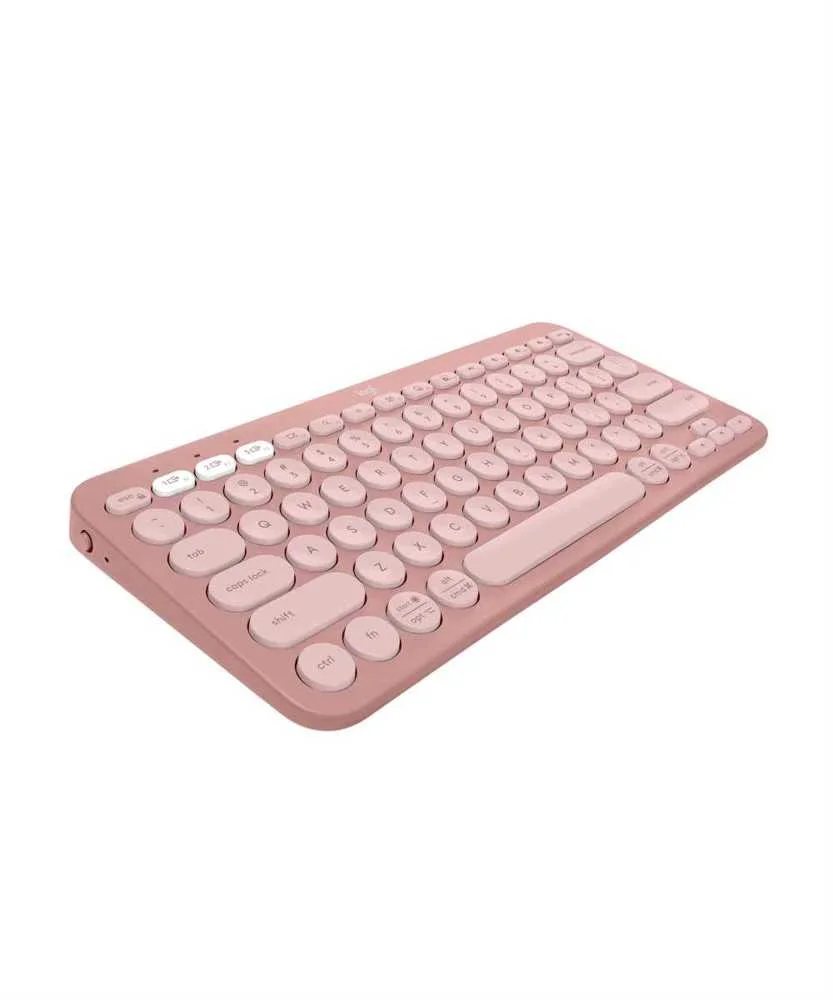 Teclado Sem Fios Logitech Pebble Keys 2 K380s Qwerty Espanhol Cor de Rosa 