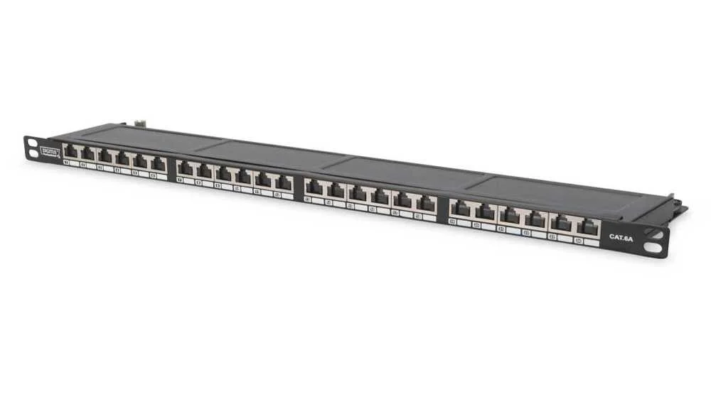 Digitus Patchpanel 0,5he 24-Port Cat6     Geschirmt Schwarz