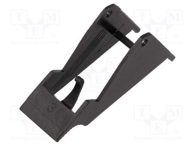 Acess.para relés: Clip retrator, para trilho DIN,.