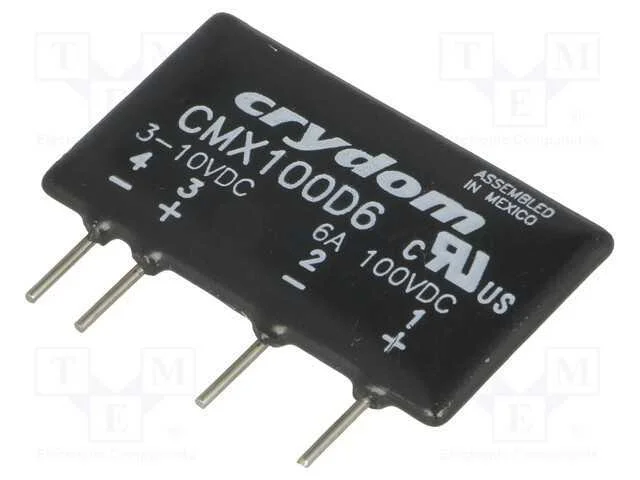 Relé: Semicondutores, Ucoma: 3÷10vdc, 6a, 0÷100vdc, Tht, Sip