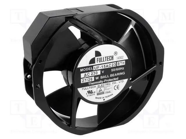 Ventilador: AC, transversal, 230VAC, 172x150x38mm.