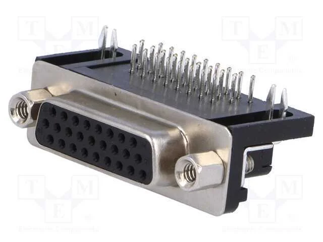 D-Sub HD, PIN: 26, tomada, fêmea, angulares 90, T.