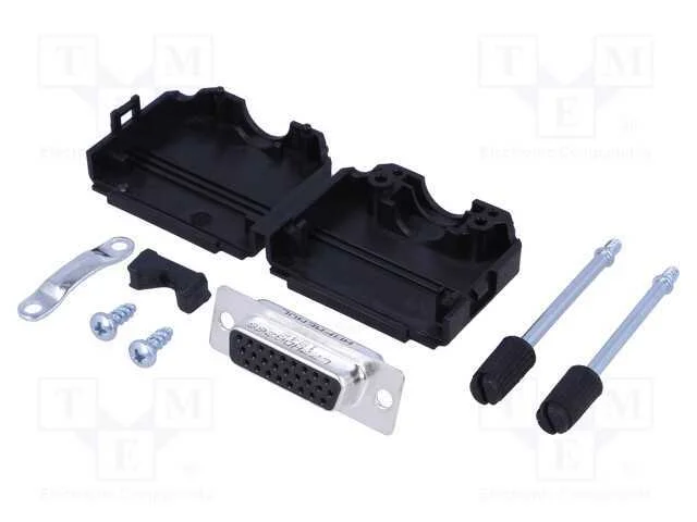 D-Sub Hd, Pin: 26, Fêmea, Simples, Solda, com Cabo, Gold Flash